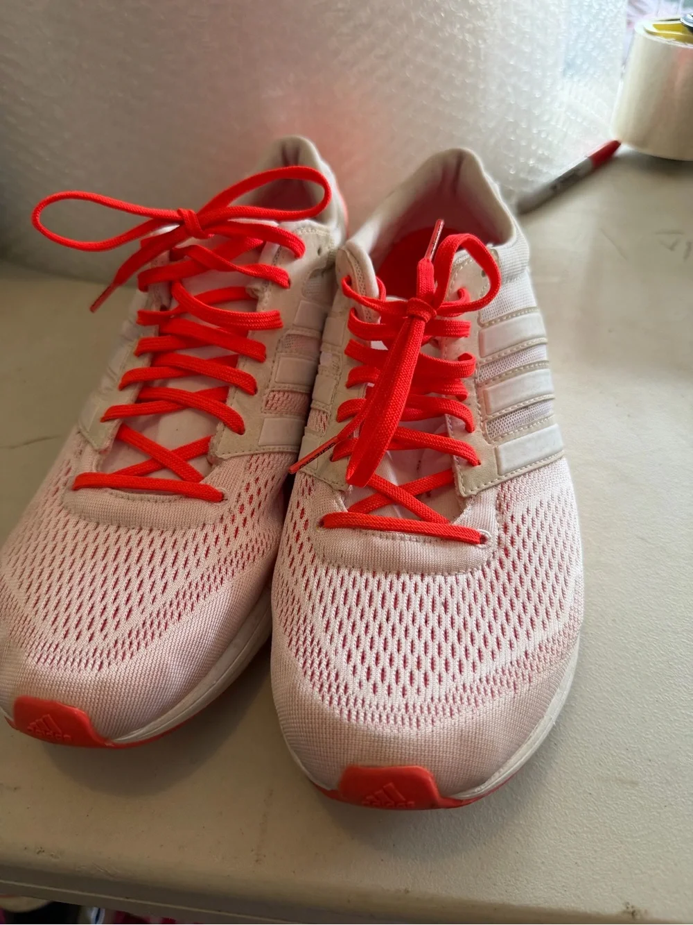 Men’s Adidas Boost Size 11 ADIZERO Boston Running Shoes with Bright Accents